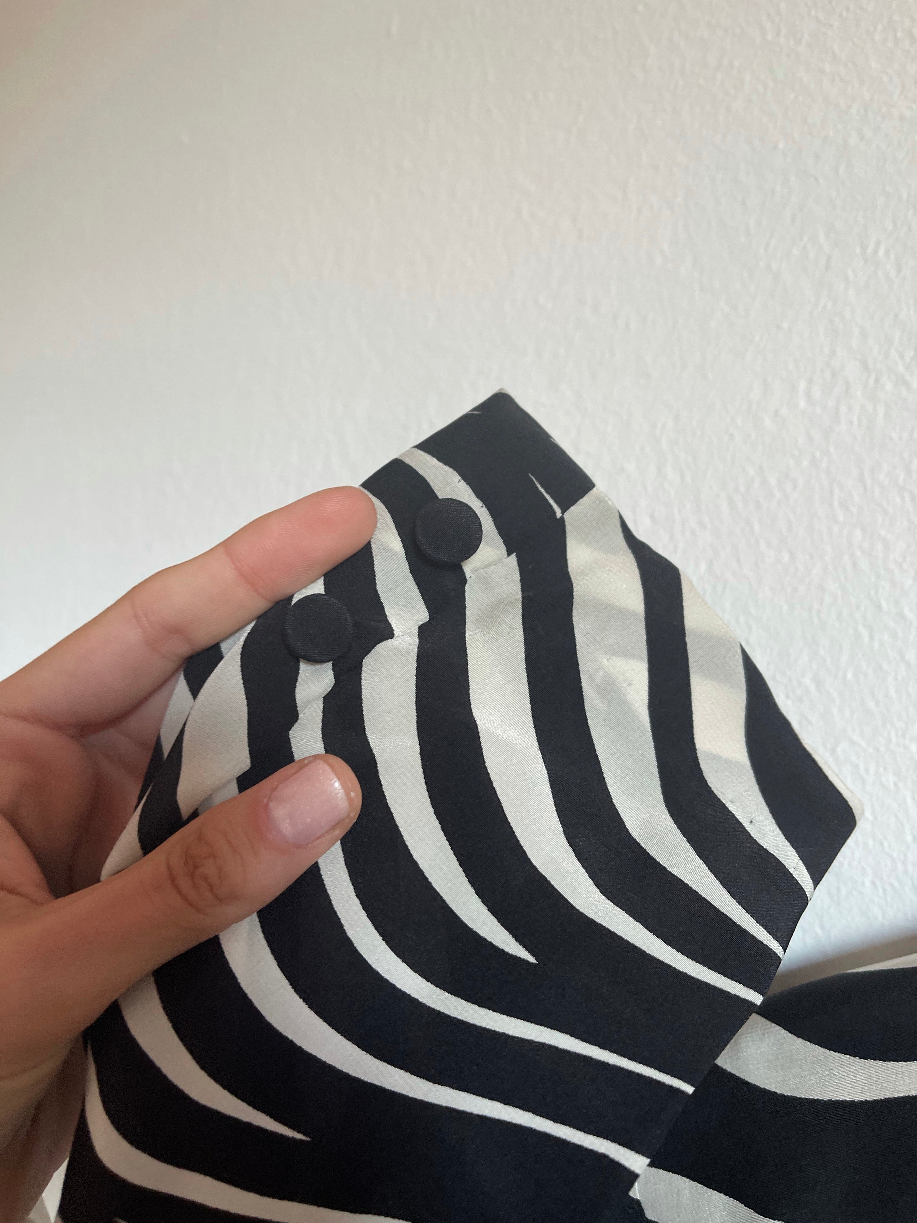 100% silk 'zebra' blouse