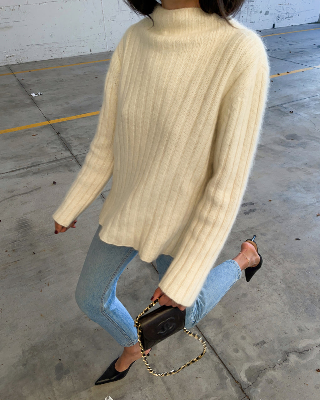 Angora blend sweater