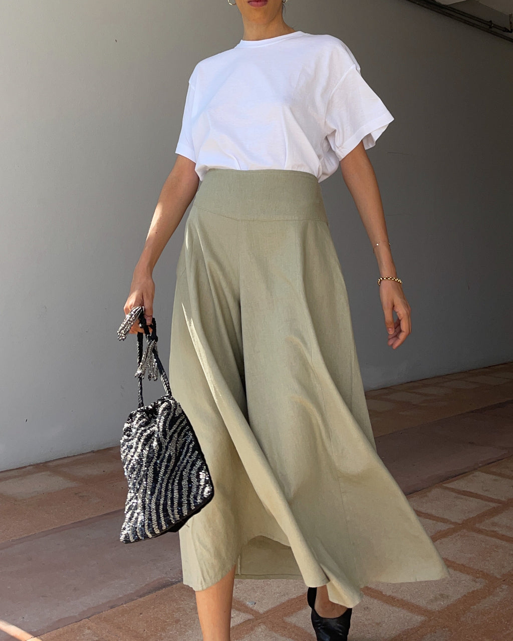 100 linen gonna-pantalone