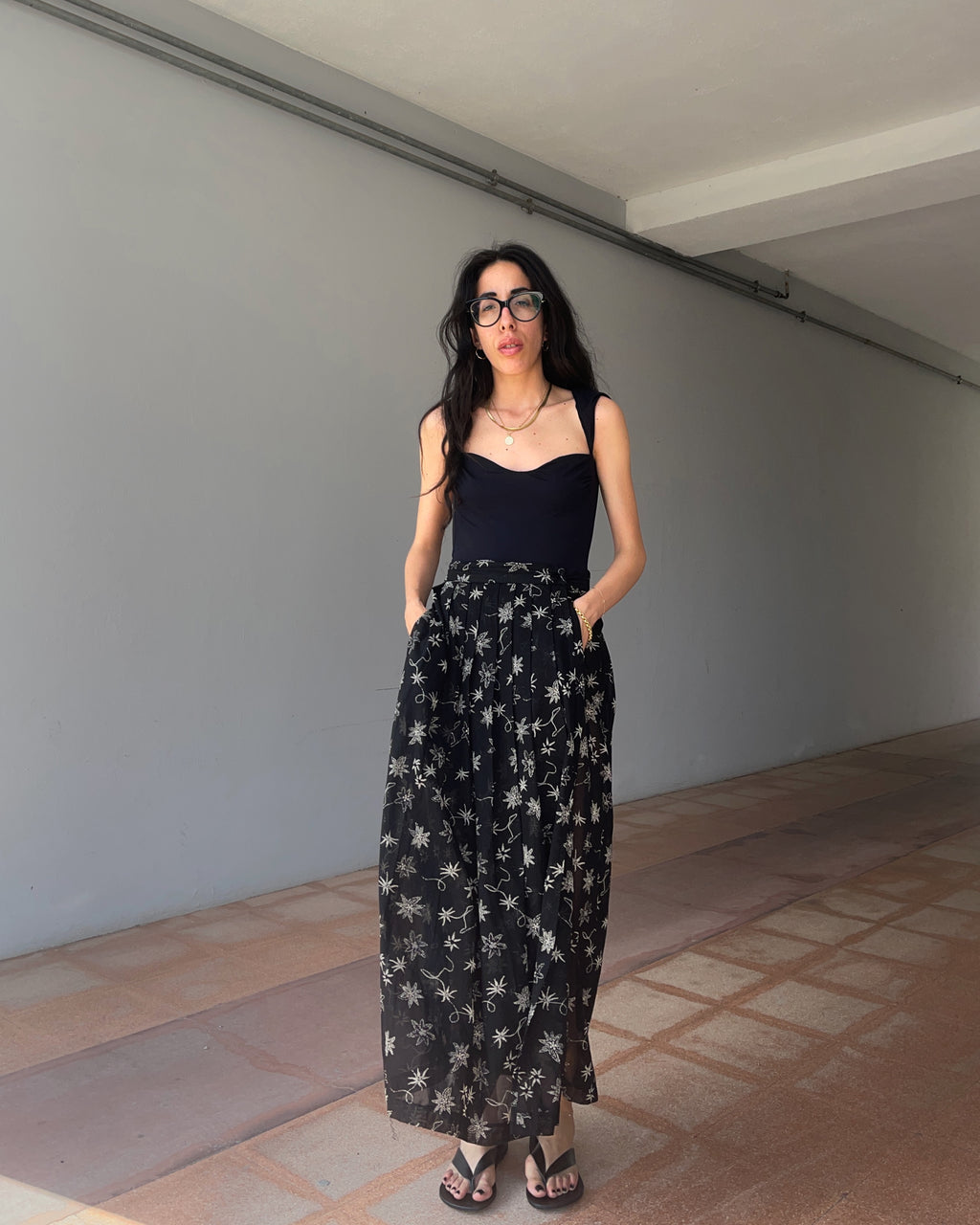 Midi skirt 100 cotton