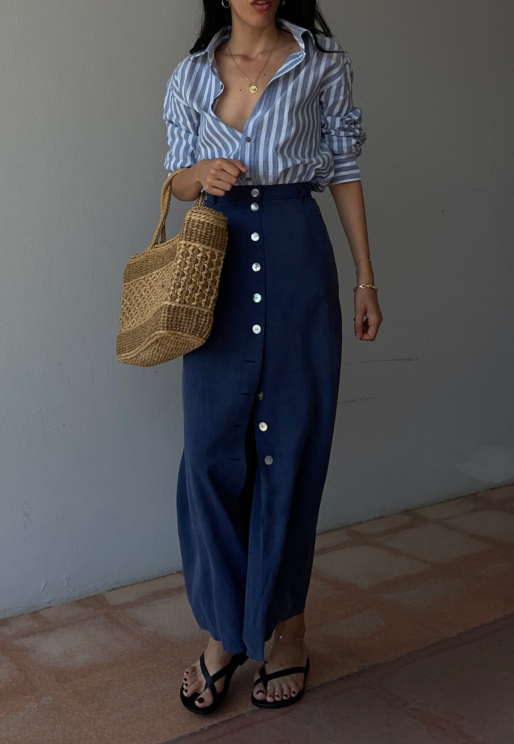 100 silk saint TROPEZ skirt