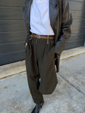 Olive green trousers