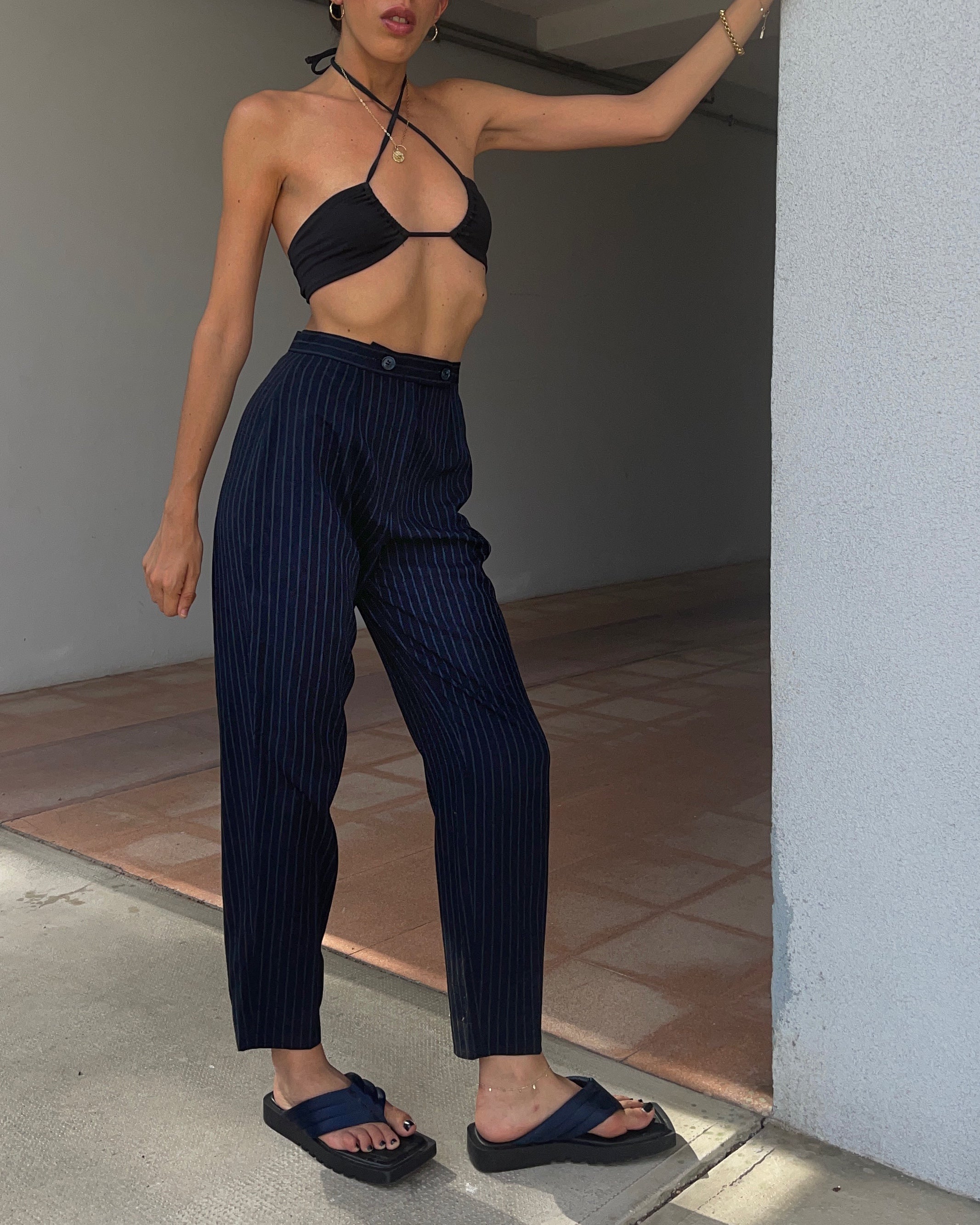 Gessato pants