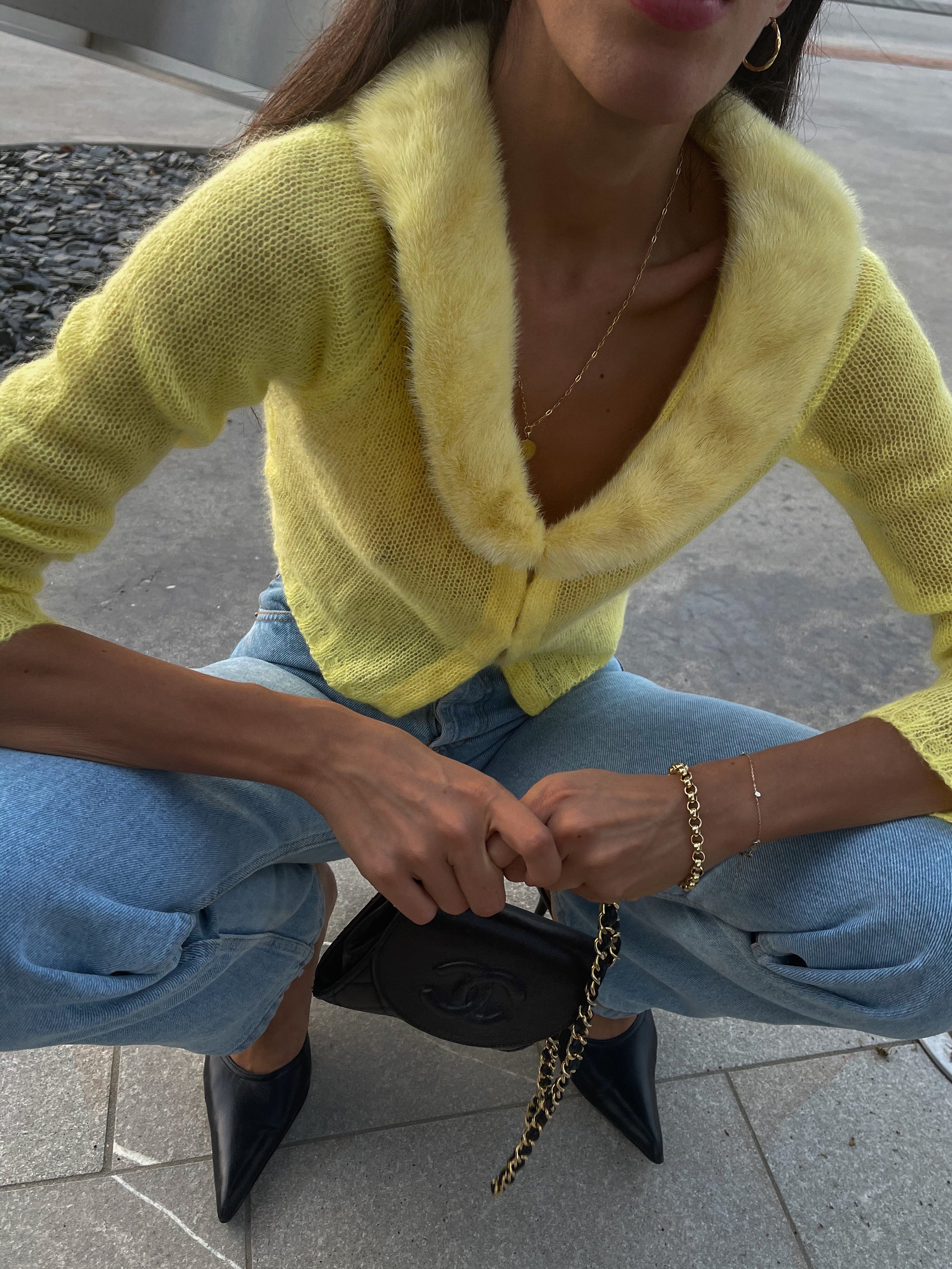Bluemarine yellow cardigan