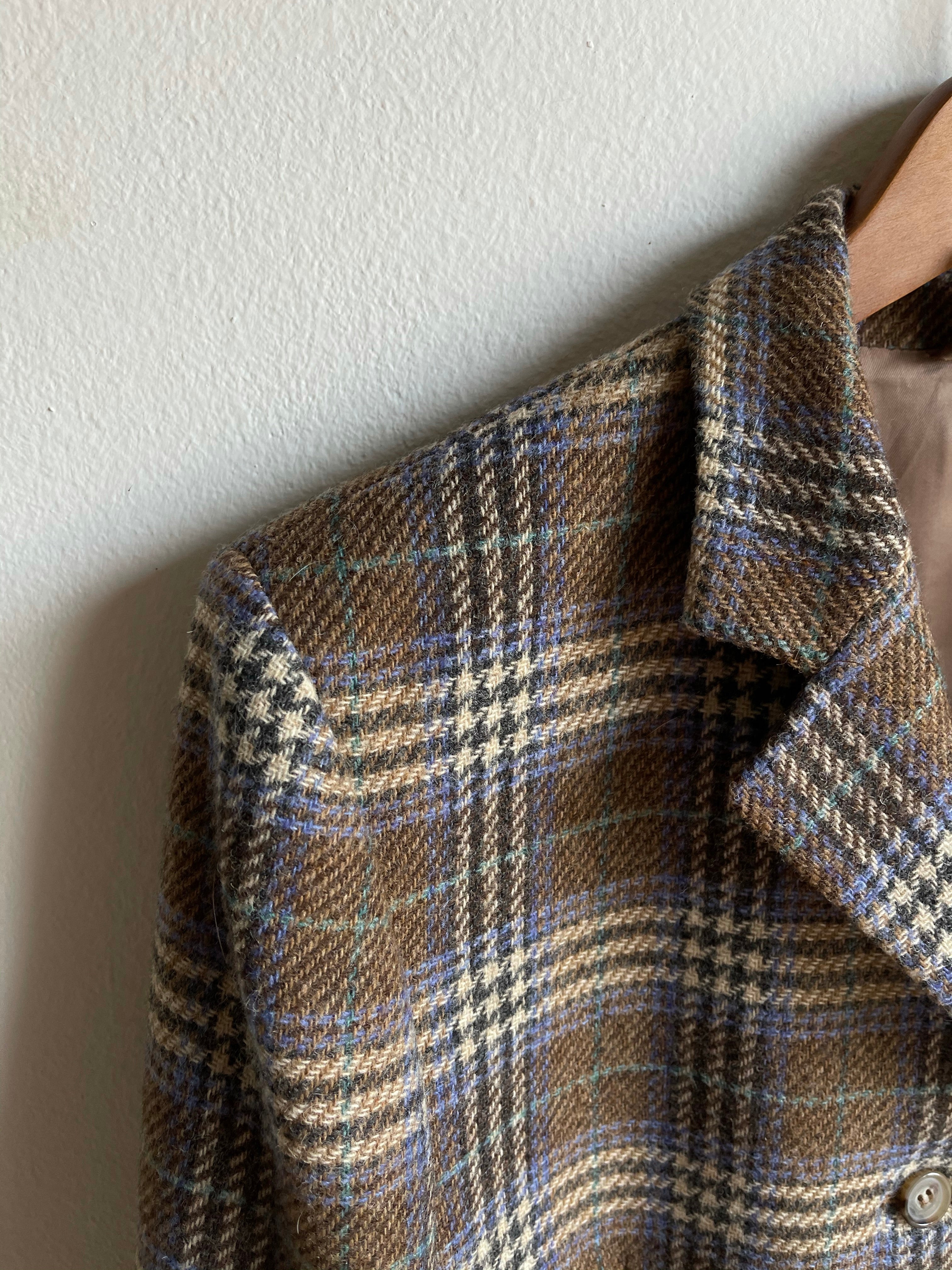 Wool checkered blazer