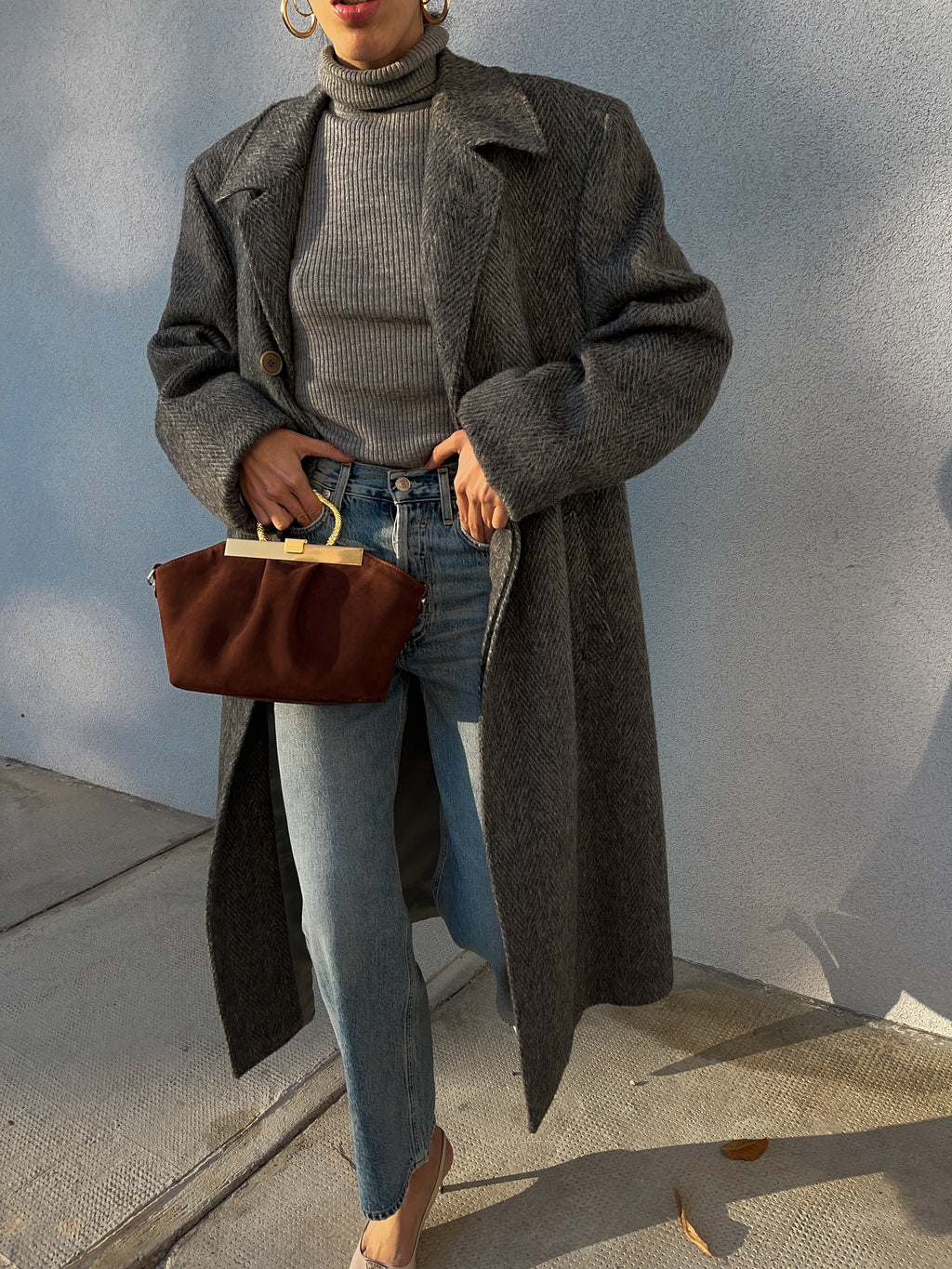 Spigato mohair coat