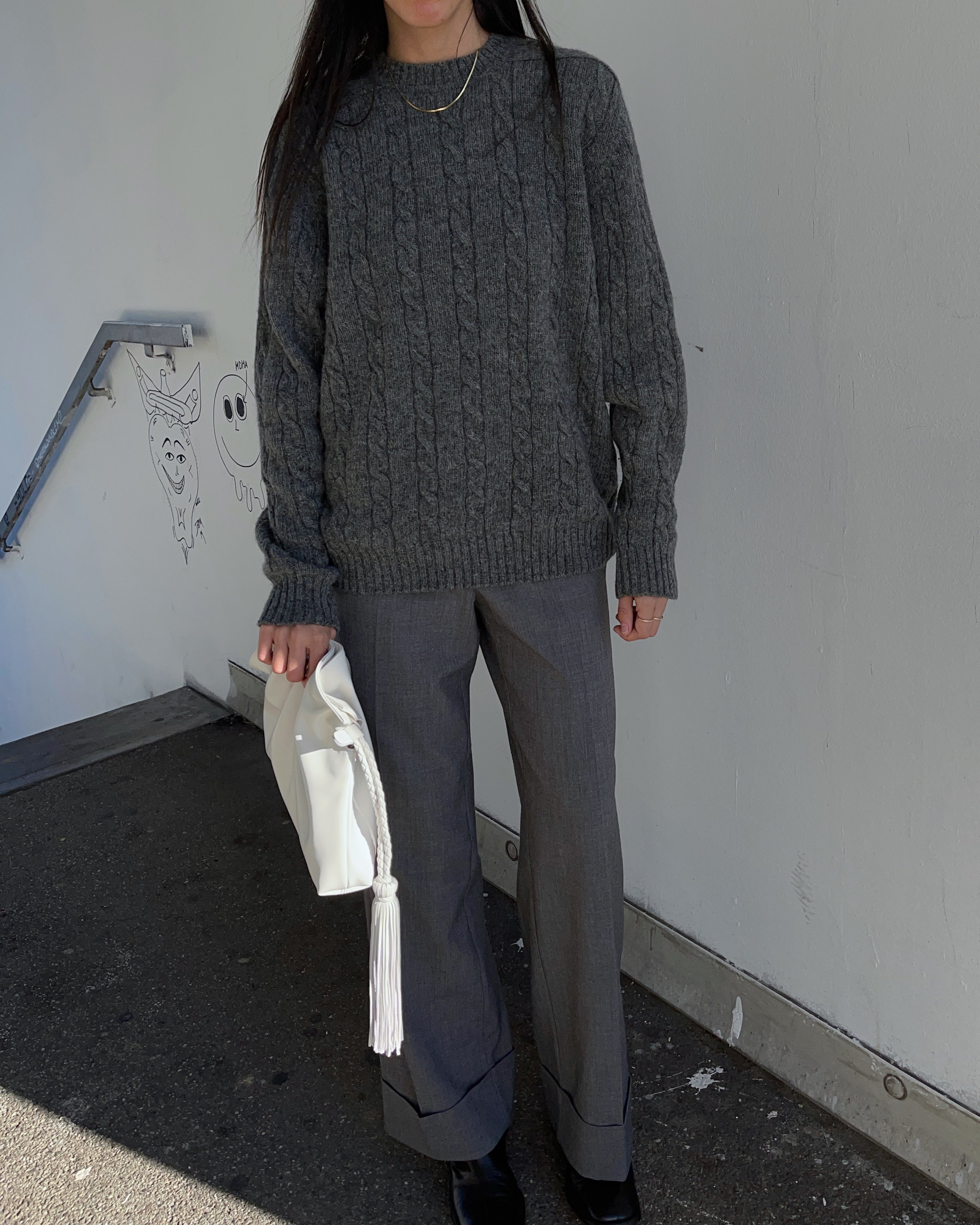 Grey wool jumper