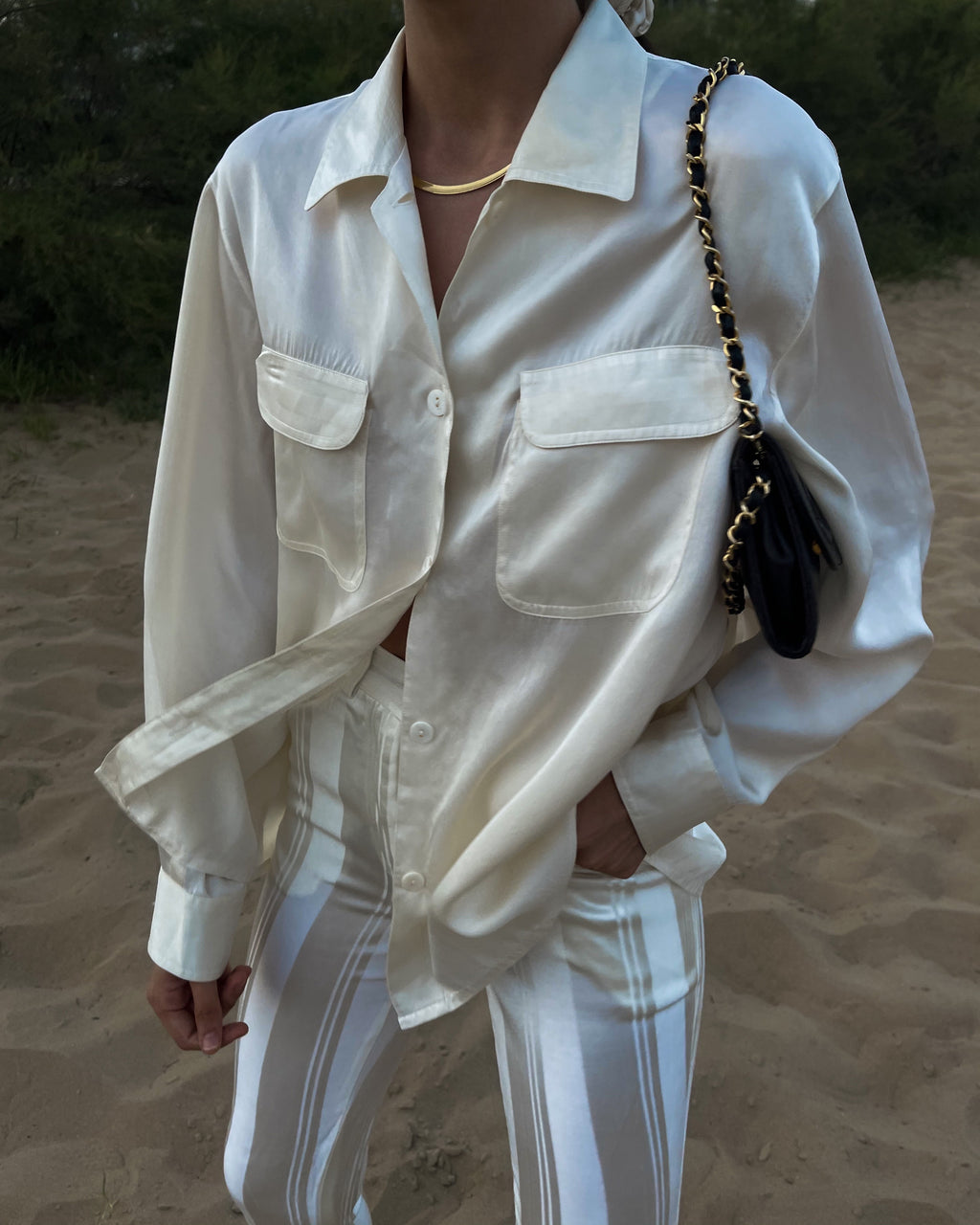 Liquid silk shirt